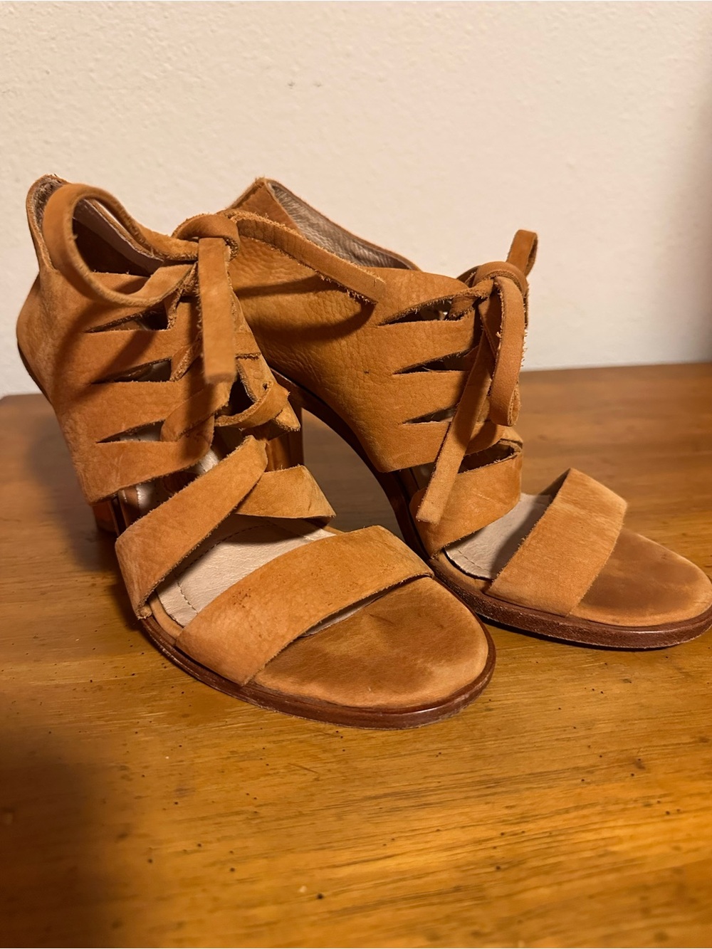 Leather Frye heels